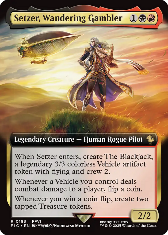 Setzer, Wandering Gambler (Extended Art) [FINAL FANTASY Commander] Magic: The Gathering