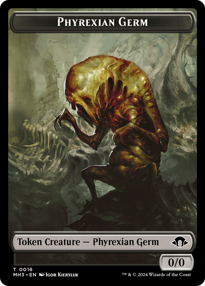 Phyrexian Germ // Zombie Army Double-Sided Token [Modern Horizons 3 Tokens] Magic: The Gathering