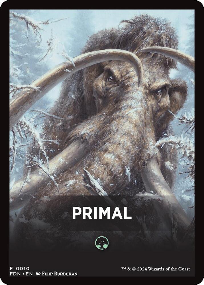 Primal Theme Card [Foundations Tokens] Magic: The Gathering