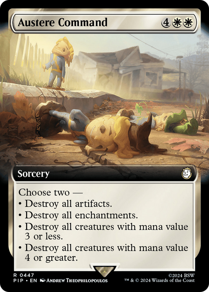 Austere Command (Extended Art) [Fallout] Magic: The Gathering