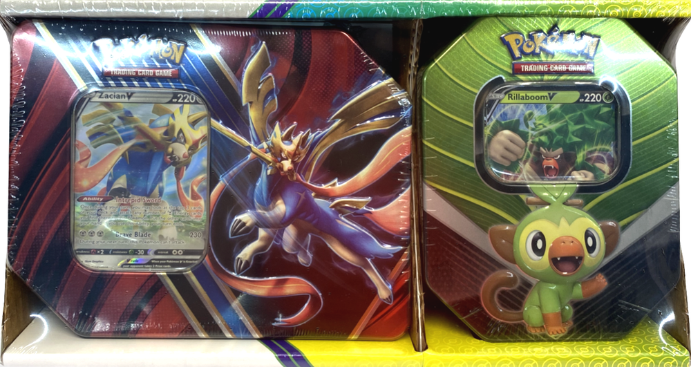 Legends of Galar/Galar Partners - 2-Pack Tin (Zacian V & Rillaboom V) Pokémon