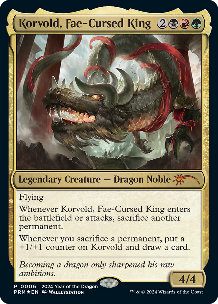 Korvold, Fae-Cursed King (Year of the Dragon 2024) [Standard Showdown Promos] Magic: The Gathering