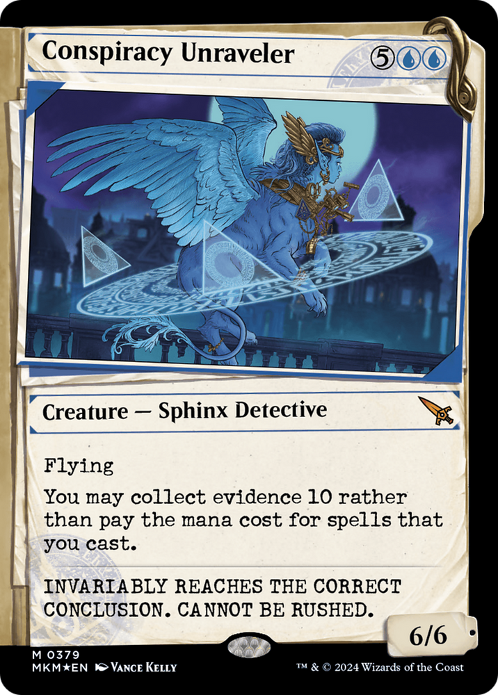 Conspiracy Unraveler (Showcase) (Invisible Ink) [Murders at Karlov Manor] Magic: The Gathering