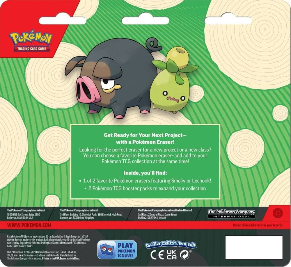 Back to School Eraser Blister 2023 (Lechonk) Pokémon