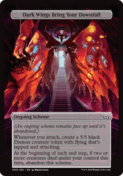 Dark Wings Bring Your Downfall (Full Art) [Duskmourn: Archenemy] Magic: The Gathering