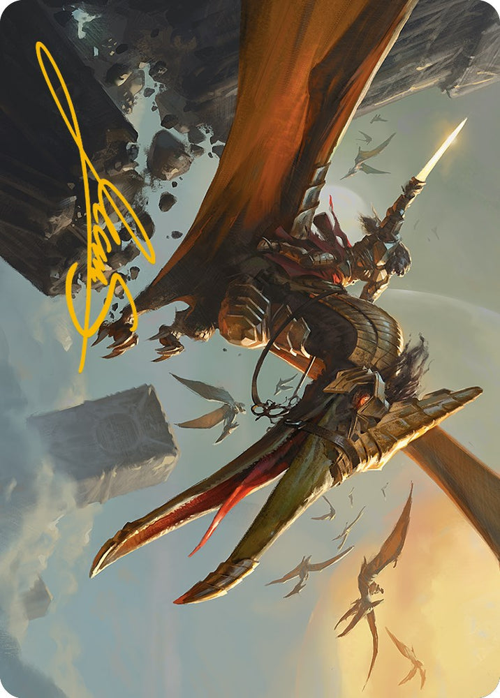 Skyhunter Strike Force Art Card (Gold-Stamped Signature) [Phyrexia: All Will Be One Art Series] Magic: The Gathering