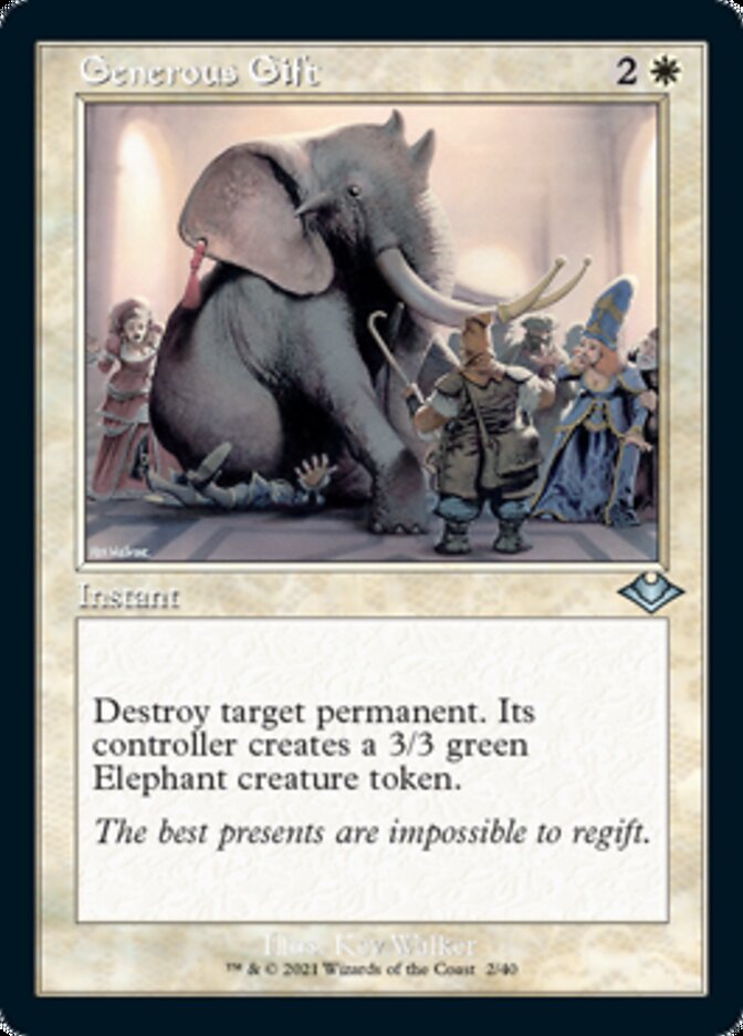 Generous Gift (Retro Foil Etched) [Modern Horizons] Magic: The Gathering
