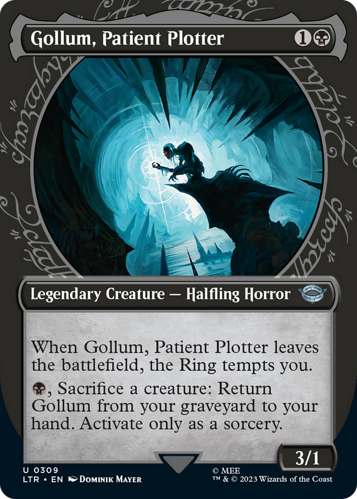 Gollum, Patient Plotter (Showcase Ring Frame) [The Lord of the Rings: Tales of Middle-Earth] Magic: The Gathering