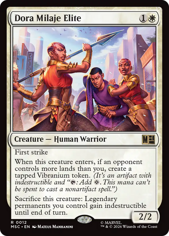 Dora Milaje Elite [Marvel Super Heroes Commander] Magic: The Gathering