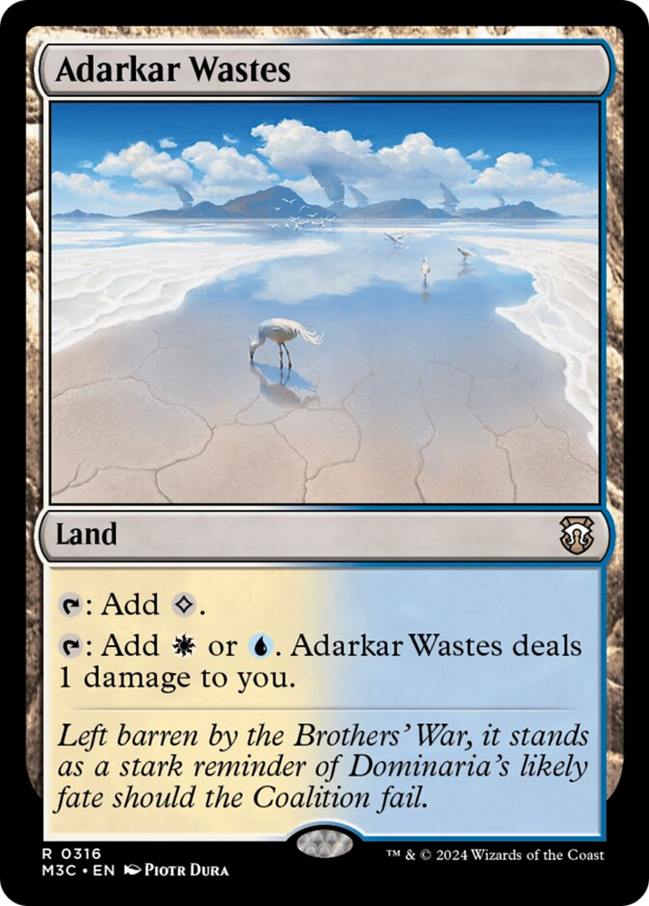 Adarkar Wastes (Ripple Foil) [Modern Horizons 3 Commander] Magic: The Gathering