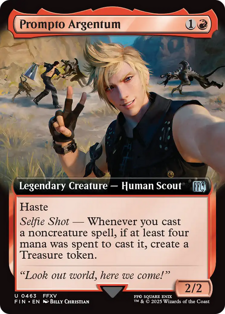 Prompto Argentum (Extended Art) [FINAL FANTASY] Magic: The Gathering