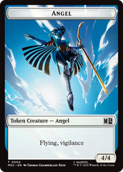 Angel (004) // Vibranium (015) Double-Sided Token [Marvel Super Heroes Commander Tokens] Magic: The Gathering