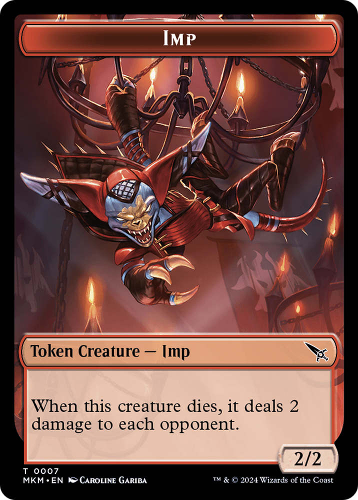 Detective // Imp Double-Sided Token [Murders at Karlov Manor Tokens] Magic: The Gathering