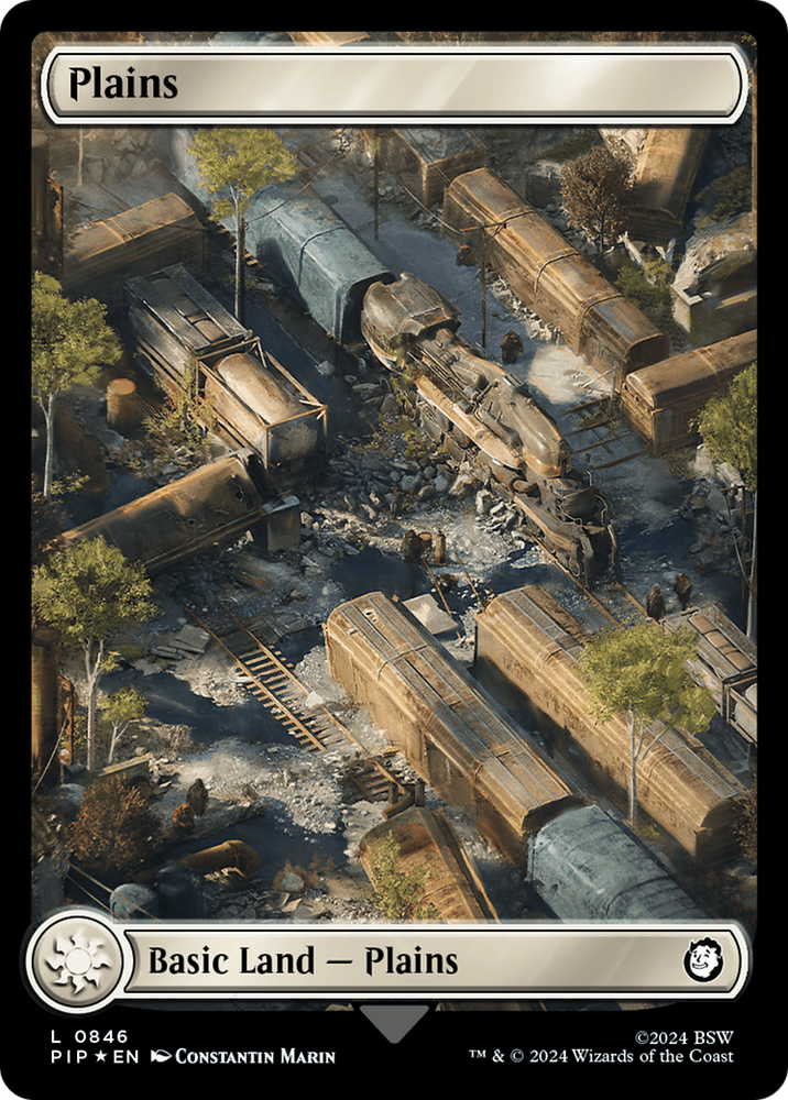 Plains (0846) (Surge Foil) [Fallout] Magic: The Gathering