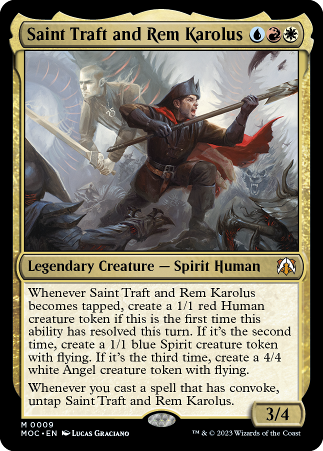 Saint Traft and Rem Karolus [March of the Machine Commander] Magic: The Gathering