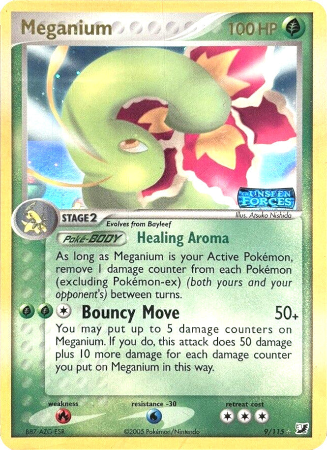 Meganium (9/115) (Stamped) [EX: Unseen Forces] Pokémon