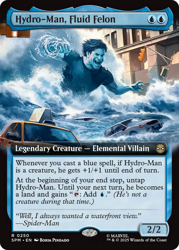 Hydro-Man, Fluid Felon (Extended Art) [Marvel's Spider-Man] Magic: The Gathering