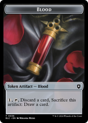 Spider // Blood Double-Sided Token [Bloomburrow Commander Tokens] Magic: The Gathering