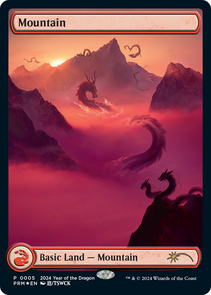Mountain (Year of the Dragon 2024) [Standard Showdown Promos] Magic: The Gathering
