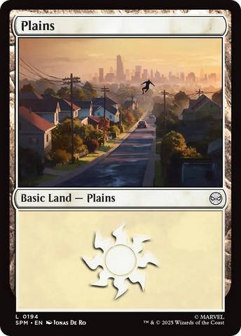 Plains (0194) [Marvel's Spider-Man] Magic: The Gathering