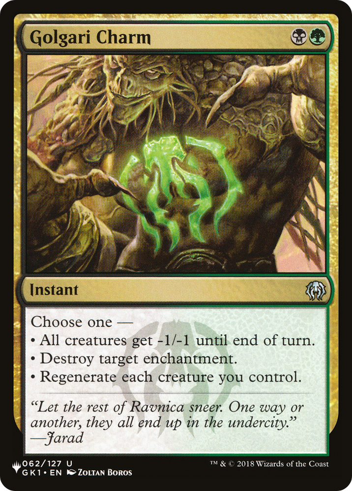Golgari Charm [The List] Magic: The Gathering