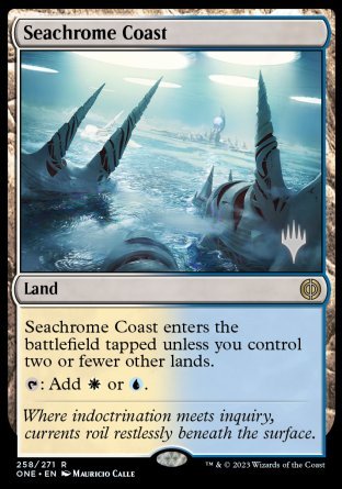 Seachrome Coast (Promo Pack) [Phyrexia: All Will Be One Promos] Magic: The Gathering