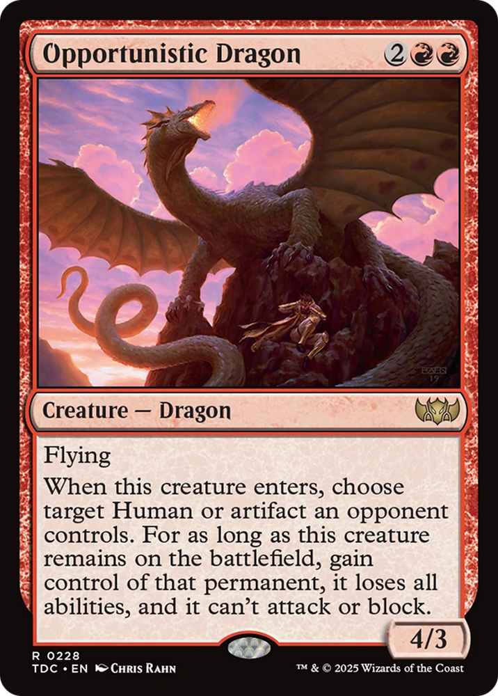 Opportunistic Dragon [Tarkir: Dragonstorm Commander] Magic: The Gathering