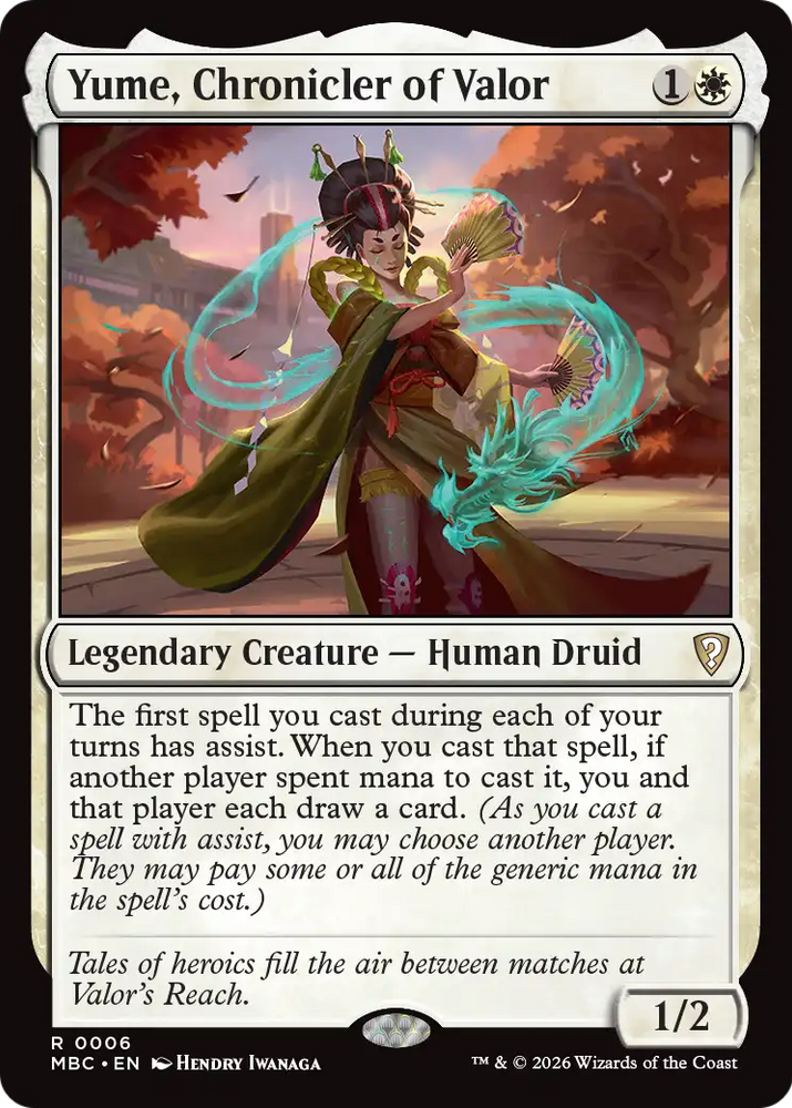 Yume, Chronicler of Valor [Mystery Booster: Commander Edition] Magic: The Gathering