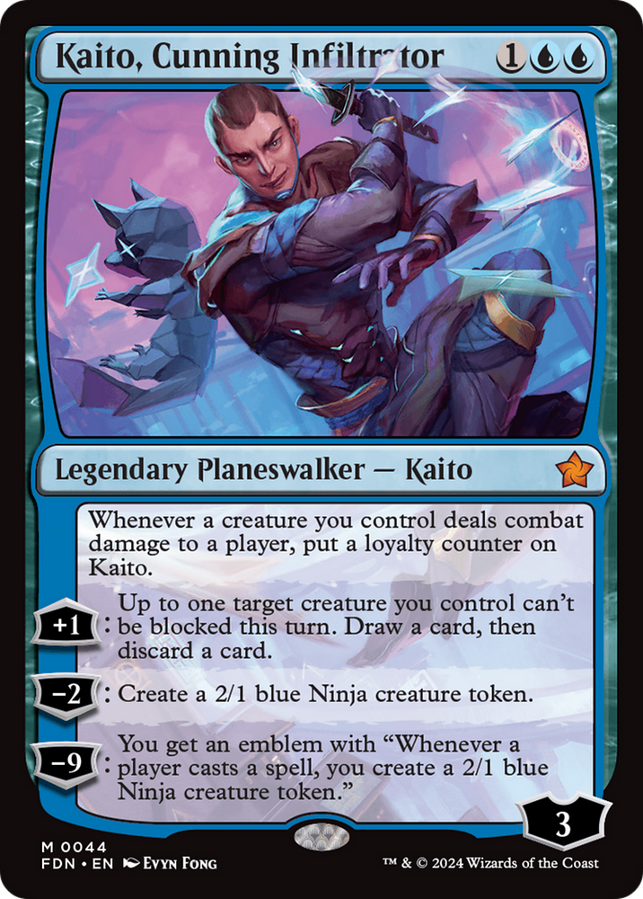Kaito, Cunning Infiltrator [Foundations] Magic: The Gathering