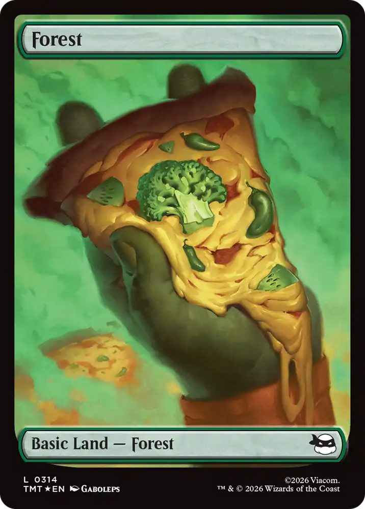 Forest (0314) (Surge Foil) [Teenage Mutant Ninja Turtles] Magic: The Gathering
