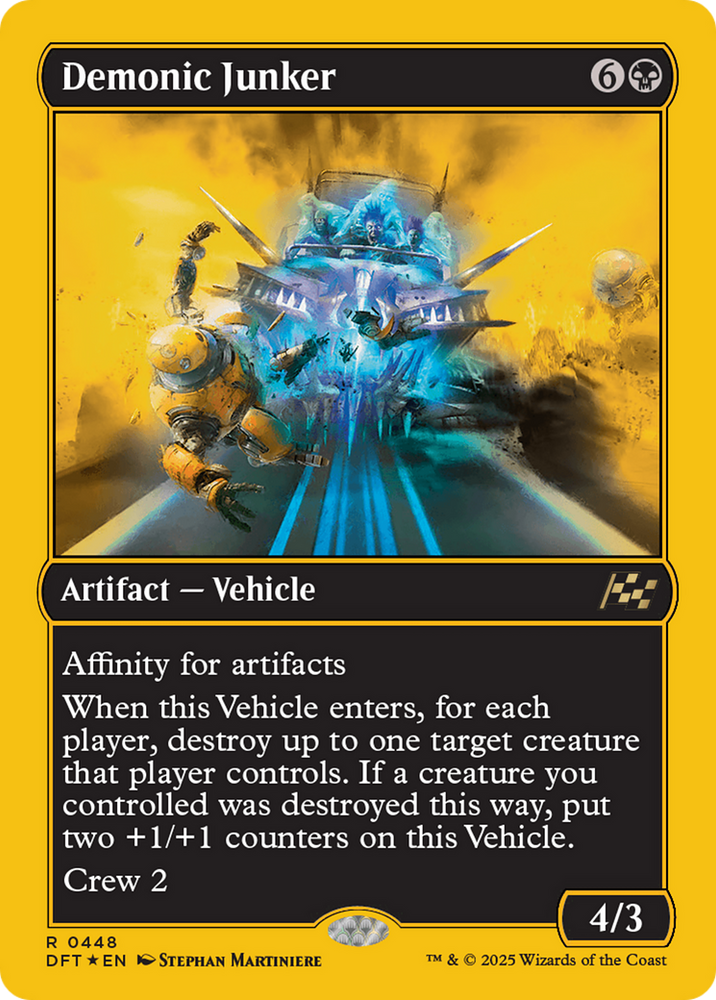 Demonic Junker (First-Place Foil) [Aetherdrift] Magic: The Gathering