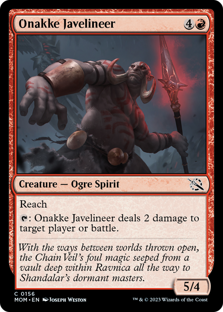Onakke Javelineer [March of the Machine] Magic: The Gathering