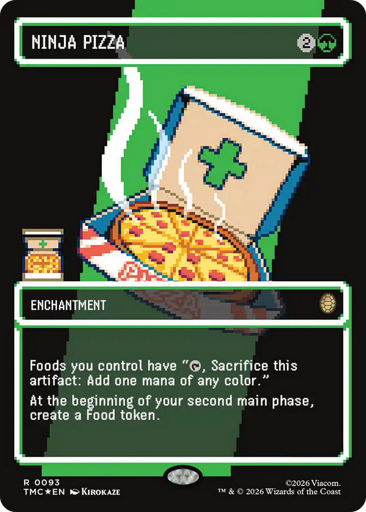 Ninja Pizza (Borderless) (Surge Foil) [Teenage Mutant Ninja Turtles Commander] Magic: The Gathering