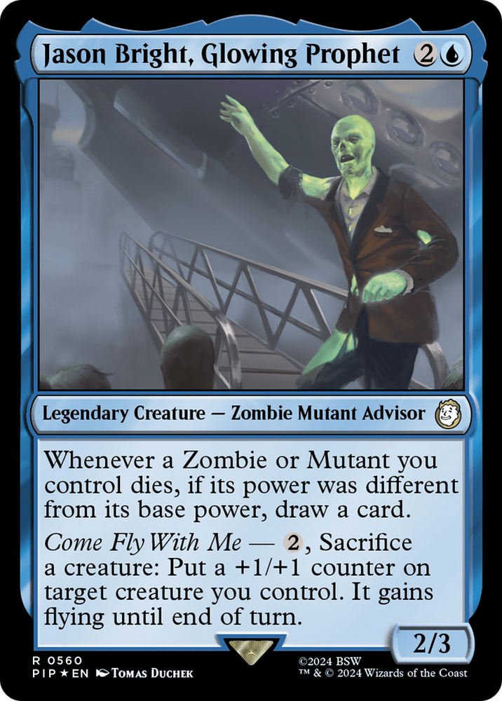 Jason Bright, Glowing Prophet (Surge Foil) [Fallout] Magic: The Gathering