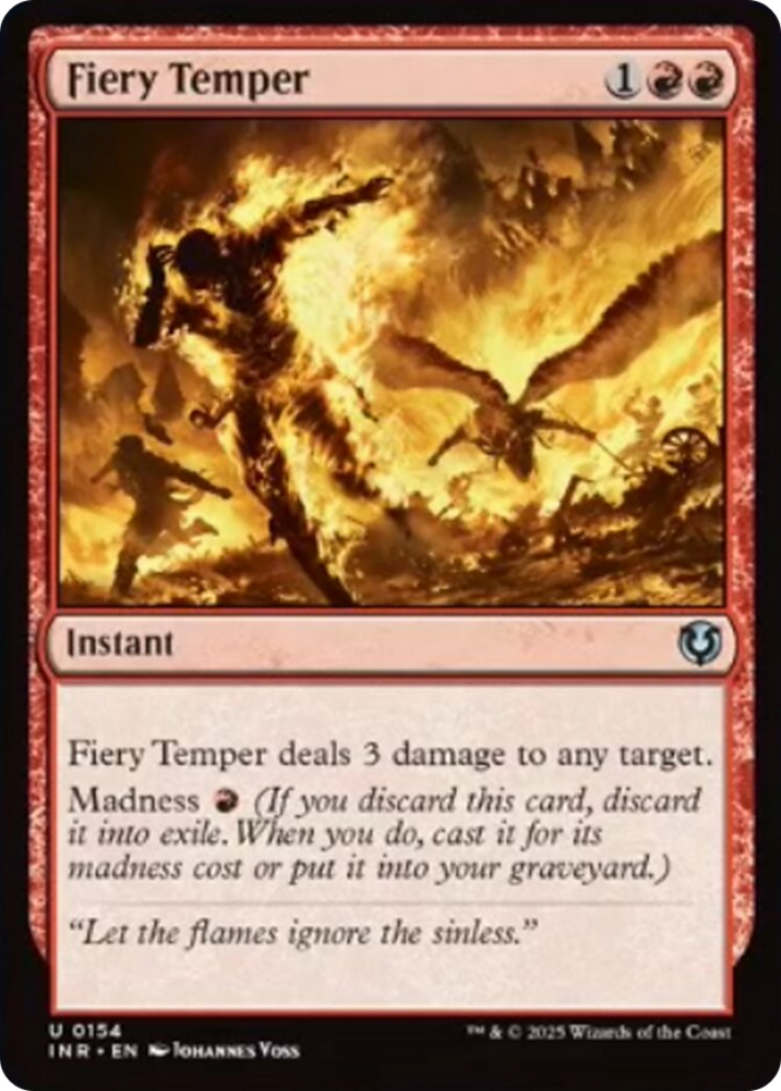 Fiery Temper [Innistrad Remastered] Magic: The Gathering