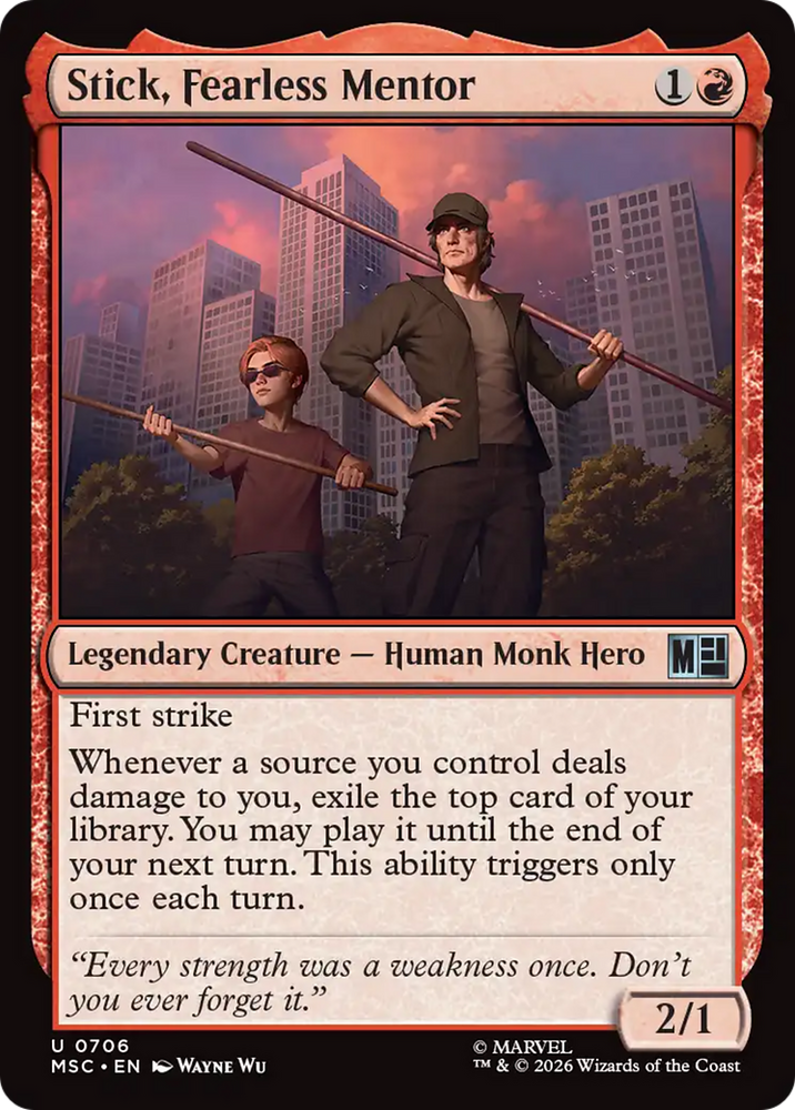 Stick, Fearless Mentor [Marvel Super Heroes Commander] Magic: The Gathering