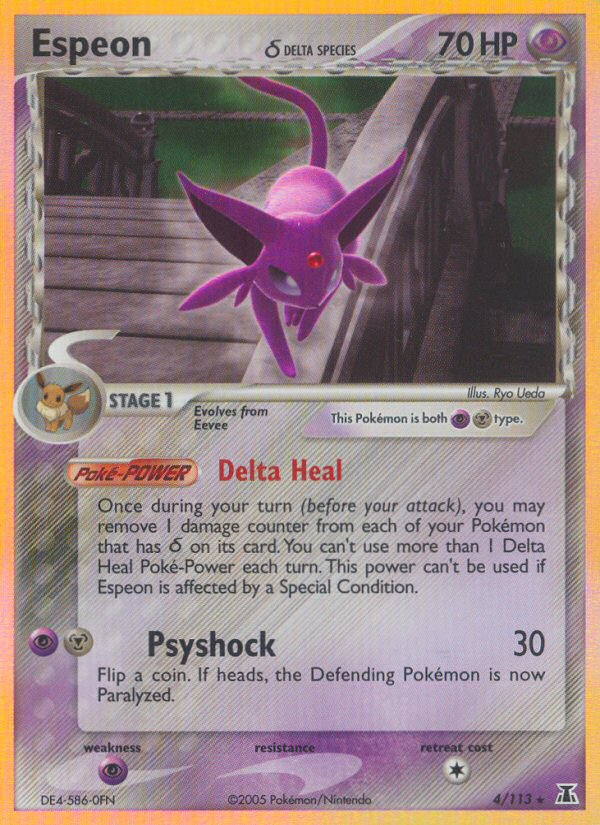 Espeon (4/113)(Delta Species) [EX: Delta Species] Pokémon