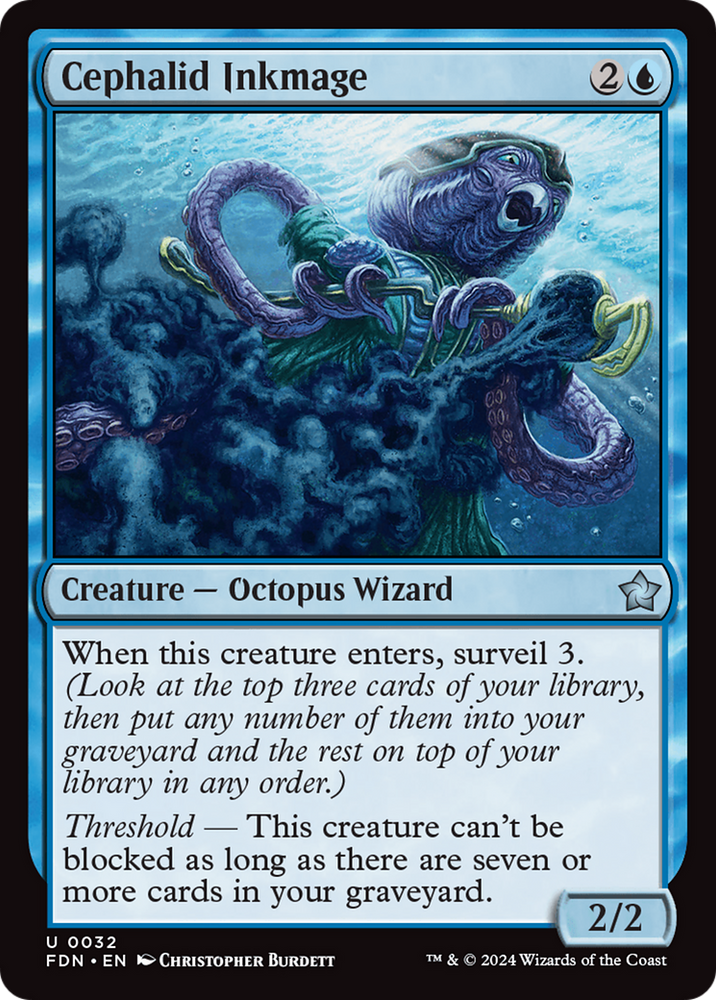 Cephalid Inkmage [Foundations] Magic: The Gathering