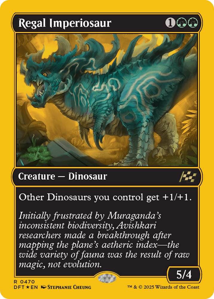 Regal Imperiosaur (First-Place Foil) [Aetherdrift] Magic: The Gathering