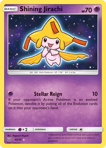 Shining Jirachi (42/73) [Sun & Moon: Shining Legends] Pokémon