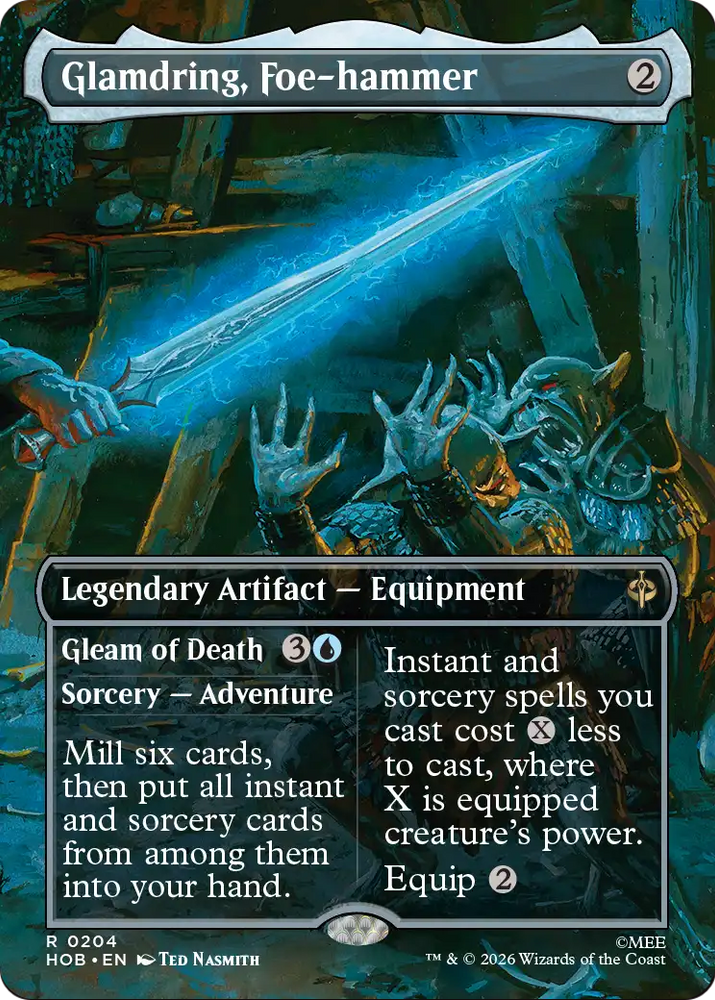Glamdring, Foe-hammer (Borderless) [The Hobbit] Magic: The Gathering