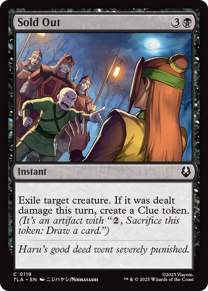 Sold Out [Avatar: The Last Airbender] Magic: The Gathering