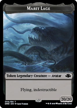 Elephant // Marit Lage Double-Sided Token [Dominaria Remastered Tokens] Magic: The Gathering