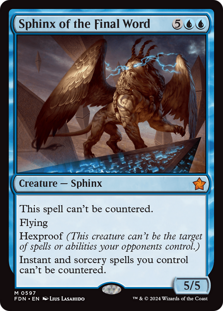 Sphinx of the Final Word [Foundations] Magic: The Gathering