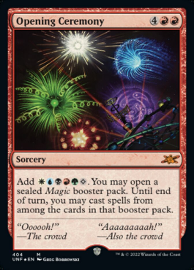 Opening Ceremony (Galaxy Foil) [Unfinity] Magic: The Gathering