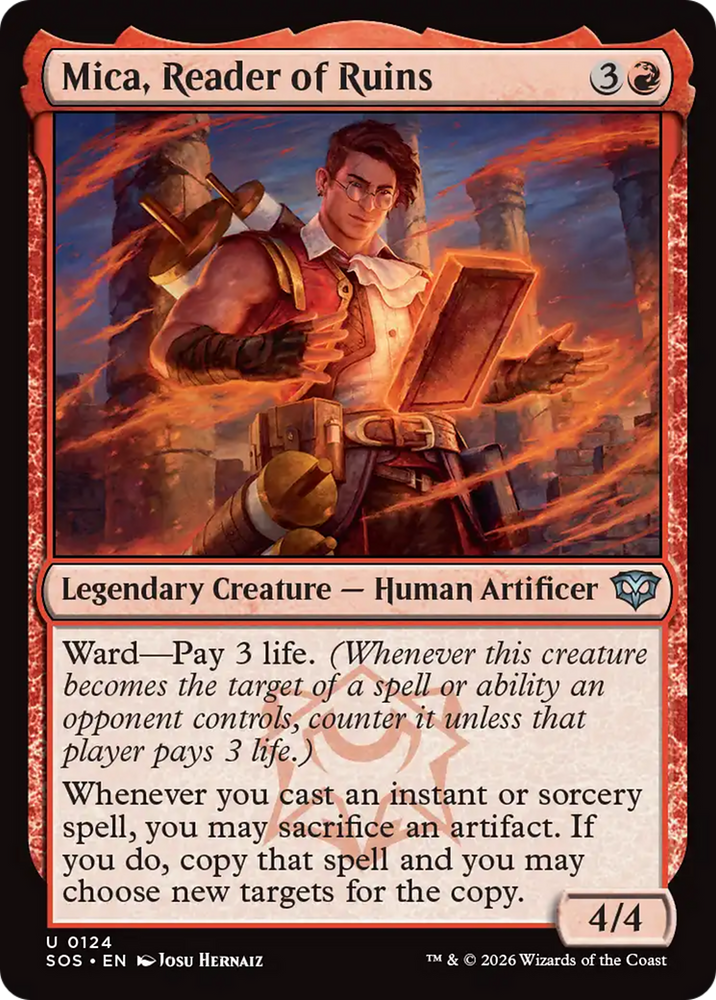 Mica, Reader of Ruins [Secrets of Strixhaven] Magic: The Gathering