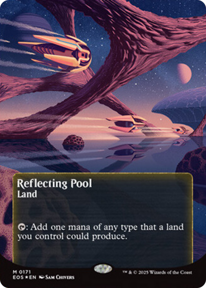Reflecting Pool (0171) (Borderless) (Galaxy Foil) [Edge of Eternities: Stellar Sights] Magic: The Gathering