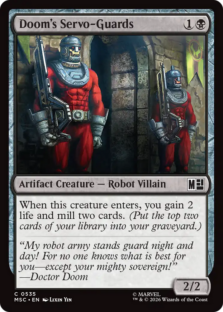 Doom's Servo-Guards [Marvel Super Heroes Commander] Magic: The Gathering