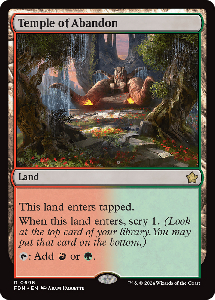Temple of Abandon [Foundations] Magic: The Gathering