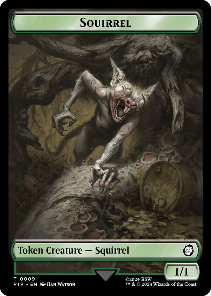 Radiation // Squirrel Double-Sided Token [Fallout Tokens] Magic: The Gathering